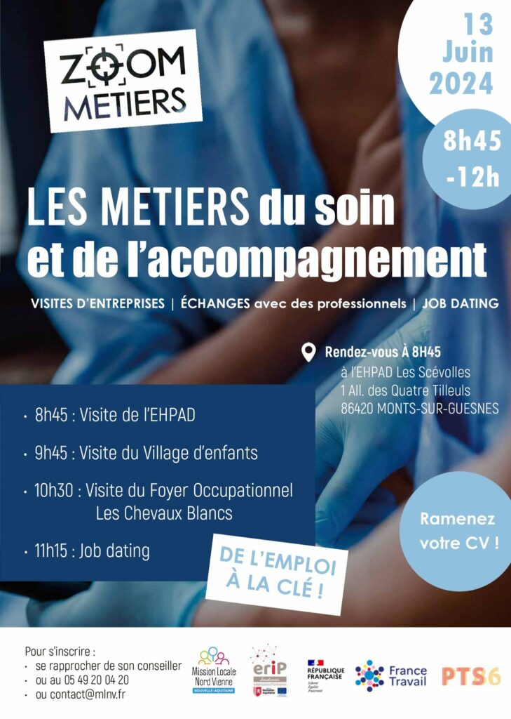 ZOOM MÉTIER du soin et de l’accompagnement